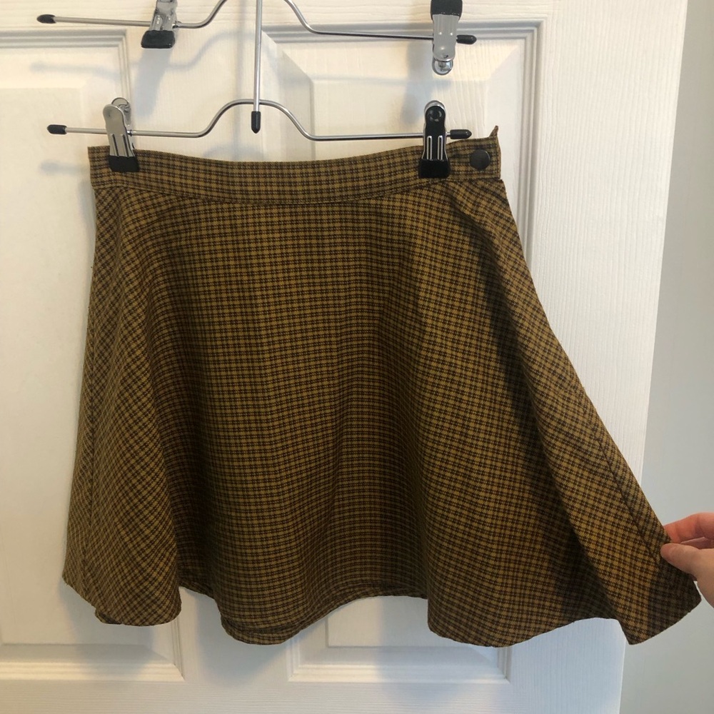 America Apparel Plaid Mini Circle Skirt Size S